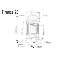 Ozdobná studňa FIRENZE (biela 2502)
