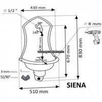 Záhradné umývadlo SIENA (antik-bronzová 2712)