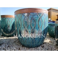 Berlin 4-01Y glazovaný kvetináč - ice green