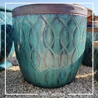 Berlin 4-01Y glazovaný kvetináč - ice green