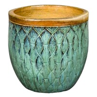 Berlin 4-01Y glazovaný kvetináč - ice green (Ø50cm/H48cm)