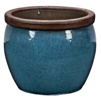 BONN 1-01Y glazovaný kvetináč - ice green (Ø36cm/ H30cm)