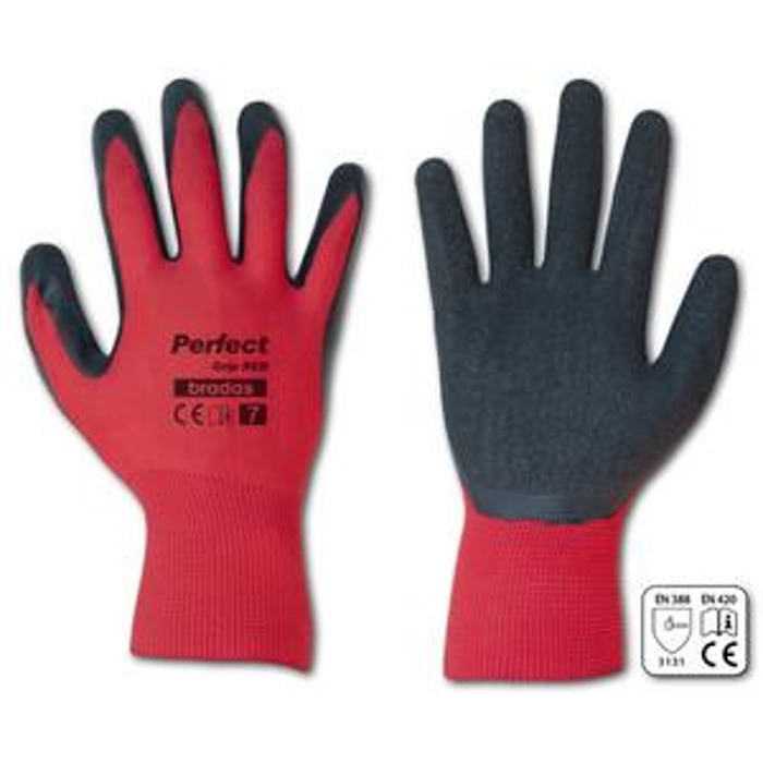 Rukavice PERFECT GRIP RED latex 9'' 12ks/kart.