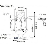 Záhradné umývadlo VIENNA (hammer-bronzová 2307)