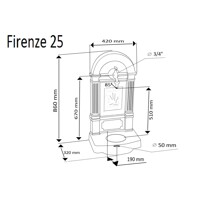 Ozdobná studňa FIRENZE (antik-zlatá 2510)